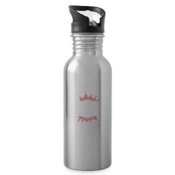 junglist musik - Trinkflasche mit integriertem Trinkhalm - Lightsilver - Rechts