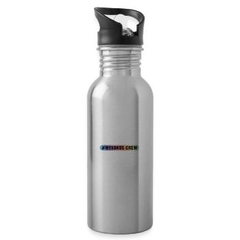 Mykonos Crew - Trinkflasche mit integriertem Trinkhalm - Lightsilver - Rechts