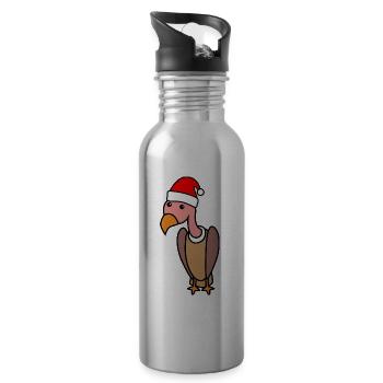 Vulture Comic Noël Noël - Gourde avec paille intégrée - argent clair - Droite