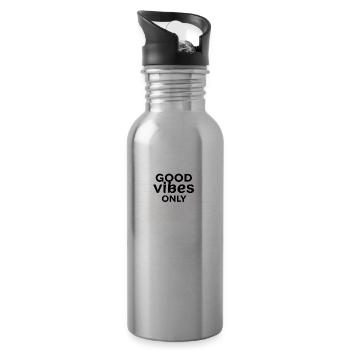 Goody Vibes only 2025 - Trinkflasche mit integriertem Trinkhalm - Lightsilver - Rechts