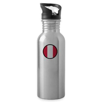Unter dem Zeichen von Peru - Trinkflasche mit integriertem Trinkhalm - Lightsilver - Rechts