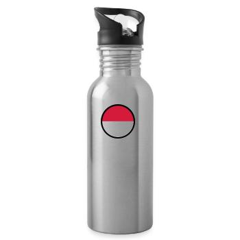 Unter dem Zeichen von Indonesien - Trinkflasche mit integriertem Trinkhalm - Lightsilver - Rechts
