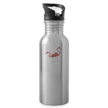 b i r d648 - Trinkflasche mit integriertem Trinkhalm - Lightsilver - Rechts