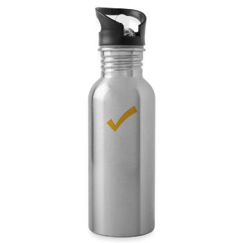 A Checkmark - Water bottle with straw - silver - Right