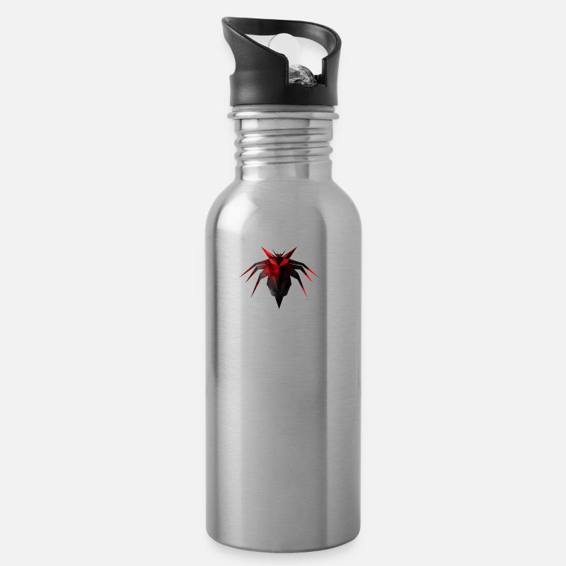 Spider - Trinkflasche mit integriertem Trinkhalm - Lightsilver