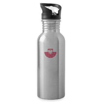 Lask - Water bottle with straw - silver - Right