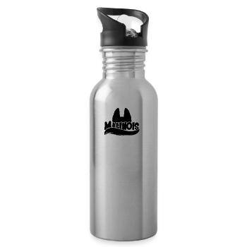 Abbildung Malinois - Trinkflasche mit integriertem Trinkhalm - Lightsilver - Rechts