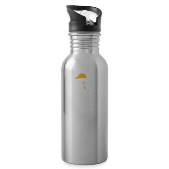 Hiphop Rapper - Trinkflasche mit integriertem Trinkhalm - Lightsilver - Rechts