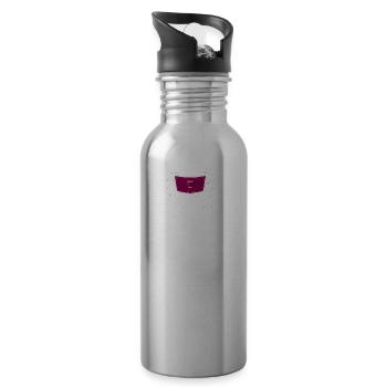 Spaß mit Bibliotheksausweis haben - Trinkflasche mit integriertem Trinkhalm - Lightsilver - Rechts
