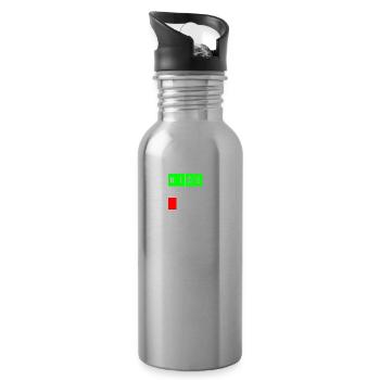 dad kids white - Trinkflasche mit integriertem Trinkhalm - Lightsilver - Rechts