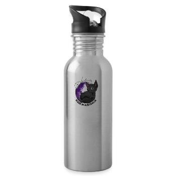 Kelpie Galaxy - Schwarz - Trinkflasche mit integriertem Trinkhalm - Lightsilver - Rechts