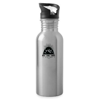 Mountain - Trinkflasche mit integriertem Trinkhalm - Lightsilver - Rechts