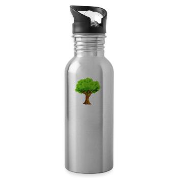 Baum - Trinkflasche mit integriertem Trinkhalm - Lightsilver - Rechts