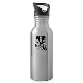 Frechdachs - Trinkflasche mit integriertem Trinkhalm - Lightsilver - Rechts
