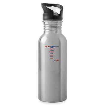 IHR FREUNDLICHER LKW FAHRER - Trinkflasche mit integriertem Trinkhalm - Lightsilver - Rechts