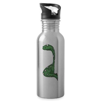 Dino 27 - Trinkflasche mit integriertem Trinkhalm - Lightsilver - Rechts