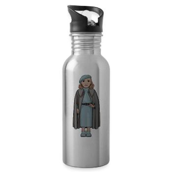 Greta Garbo - Trinkflasche mit integriertem Trinkhalm - Lightsilver - Rechts