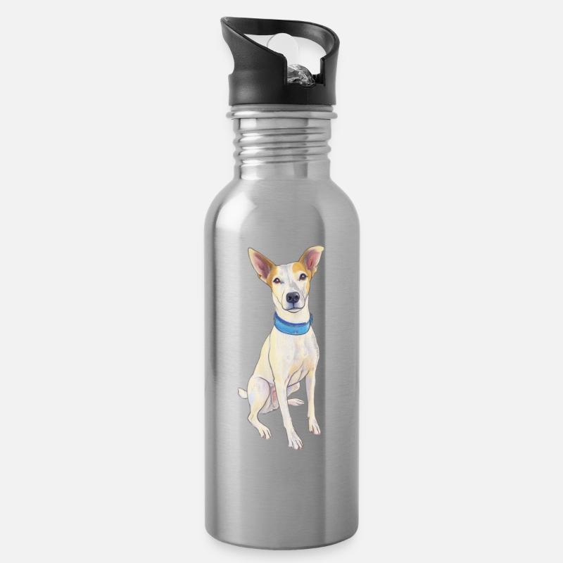 Bodeguero Andaluz - Trinkflasche mit integriertem Trinkhalm - Lightsilver