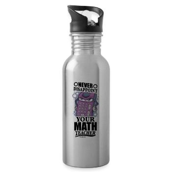 Mathematics - Water bottle with straw - silver - Right