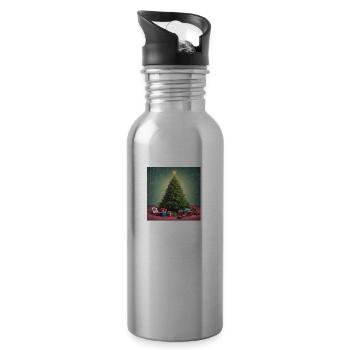 IMG 0492 - Trinkflasche mit integriertem Trinkhalm - Lightsilver - Rechts