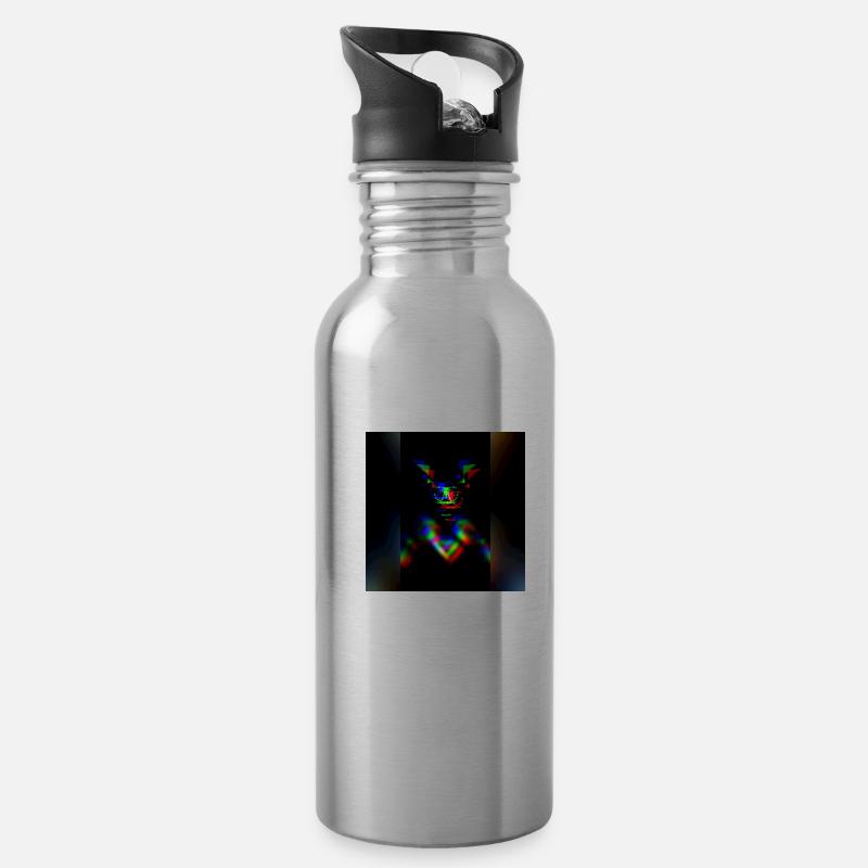 ForYou - Trinkflasche mit integriertem Trinkhalm - Lightsilver