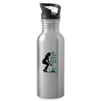 Planting Nature Conservation Tree - Water bottle with straw - silver - Right