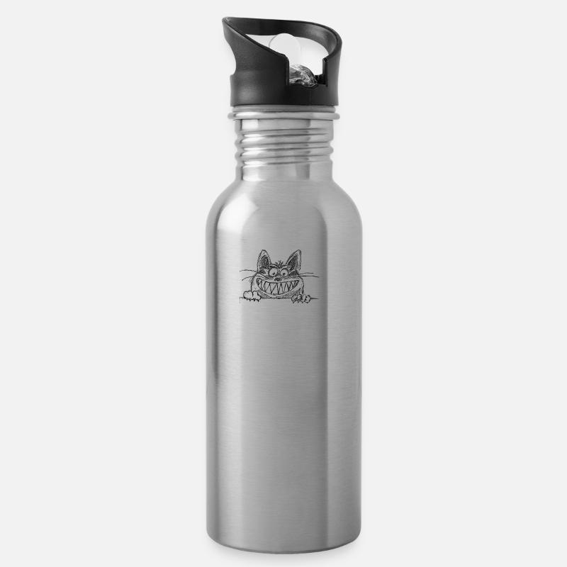 animaux 1295654 - Gourde avec paille intégrée - argent clair