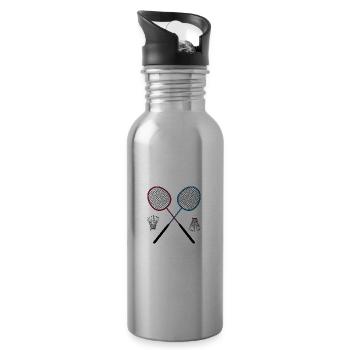 Badminton Badminton Racket - Water bottle with straw - silver - Right