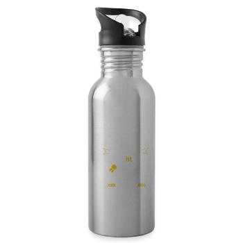 Alles wird gut Berufe Anlagenmechanikerin - Trinkflasche mit integriertem Trinkhalm - Lightsilver - Rechts