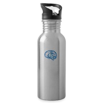 Bariton Musikverein - Trinkflasche mit integriertem Trinkhalm - Lightsilver - Rechts