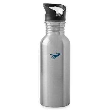 Wal - Trinkflasche mit integriertem Trinkhalm - Lightsilver - Rechts