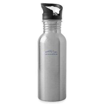 Berge - Trinkflasche mit integriertem Trinkhalm - Lightsilver - Rechts