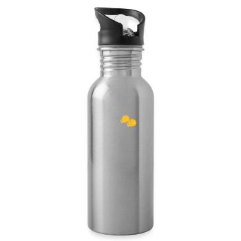 Ein Boxer Ausübung Im Ring - Trinkflasche mit integriertem Trinkhalm - Lightsilver - Rechts