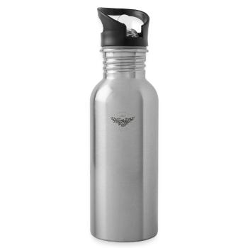 authentic legend 2004 birthday, year of birth - Water bottle with straw - silver - Right