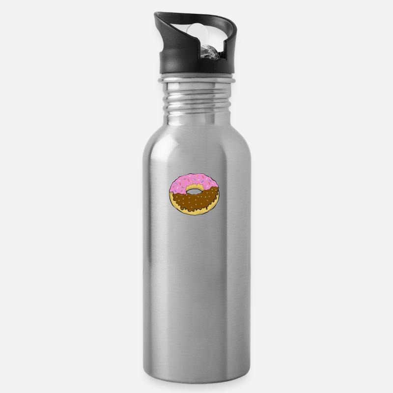 beignet - Gourde avec paille intégrée - argent clair