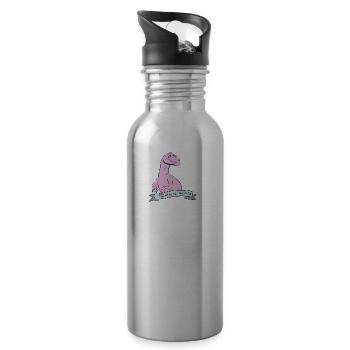 Kiss me, Darling | Animal Fashion - Trinkflasche mit integriertem Trinkhalm - Lightsilver - Rechts