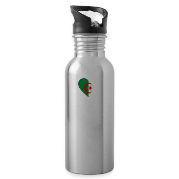 Love Love gift algeria algeria - Water bottle with straw - silver - Right
