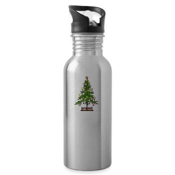 XMAS TREE - Water bottle with straw - silver - Right