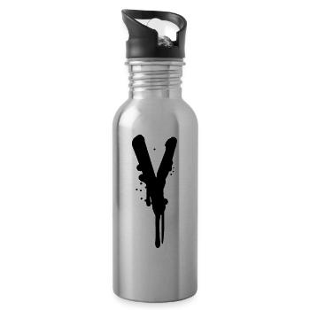 V graffiti drops Farbklex spray - Water bottle with straw - silver - Right