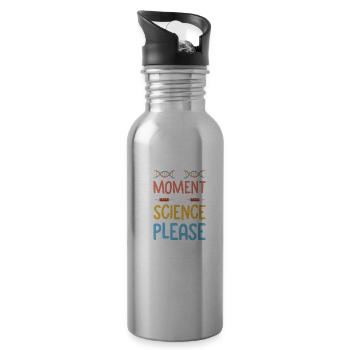 Science science dna - Water bottle with straw - silver - Right