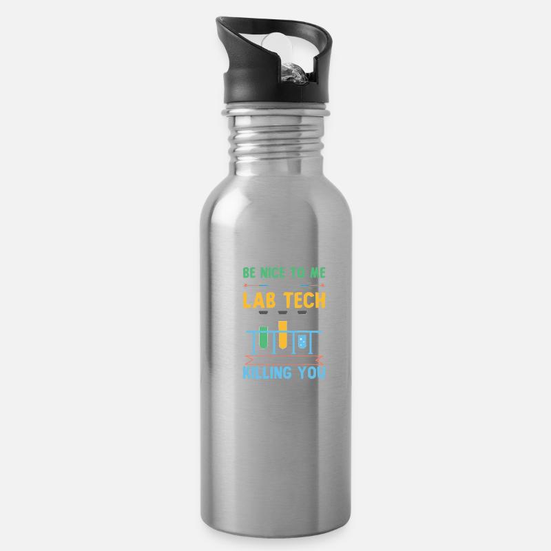 Wissenschaft labor Science Spruch - Trinkflasche mit integriertem Trinkhalm - Lightsilver
