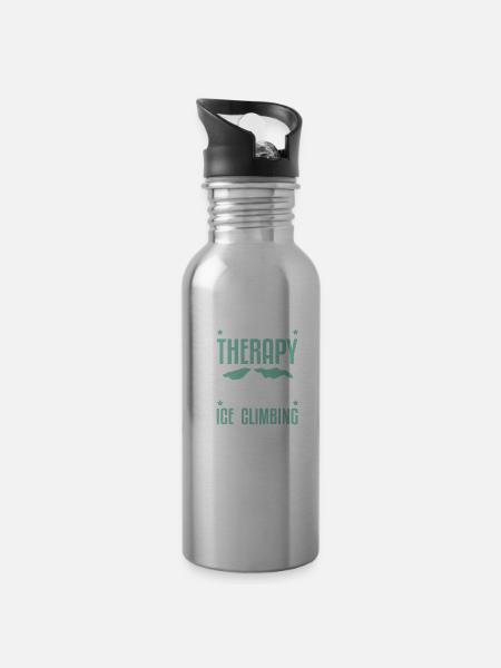 Therapie berge Eisklettern - Trinkflasche mit integriertem Trinkhalm -