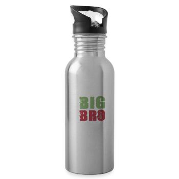 cool big brother - Water bottle with straw - silver - Right