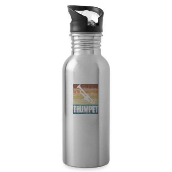 Trumpet Brass Passion - Water bottle with straw - silver - Right