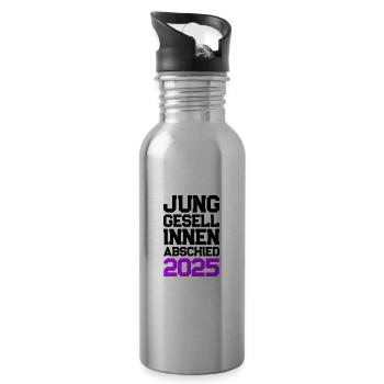 Junggesellinnenabschied 2025 Jga - Trinkflasche mit integriertem Trinkhalm - Lightsilver - Rechts