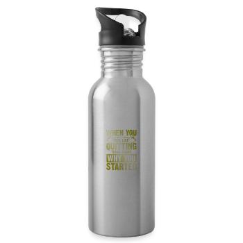 start fitnesss - Water bottle with straw - silver - Right
