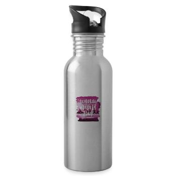 Wildlife Mädels Tour - Trinkflasche mit integriertem Trinkhalm - Lightsilver - Rechts