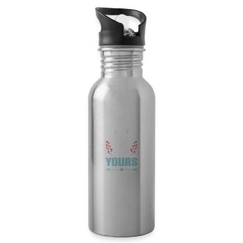 I belong to you couples - Water bottle with straw - silver - Right