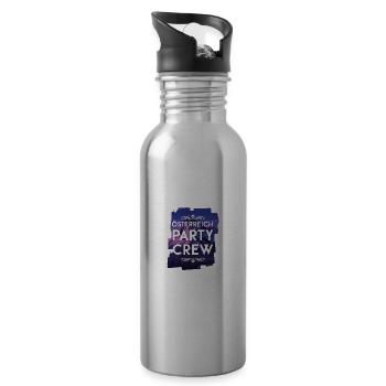 Autriche Party Crew - Gourde avec paille intégrée - argent clair - Droite