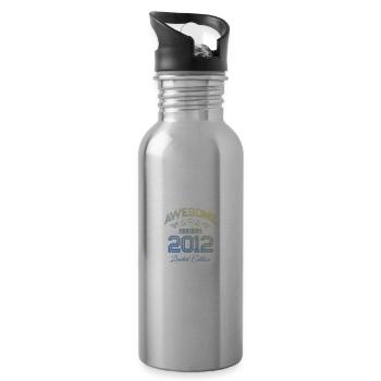 2012 awesome since - Water bottle with straw - silver - Right